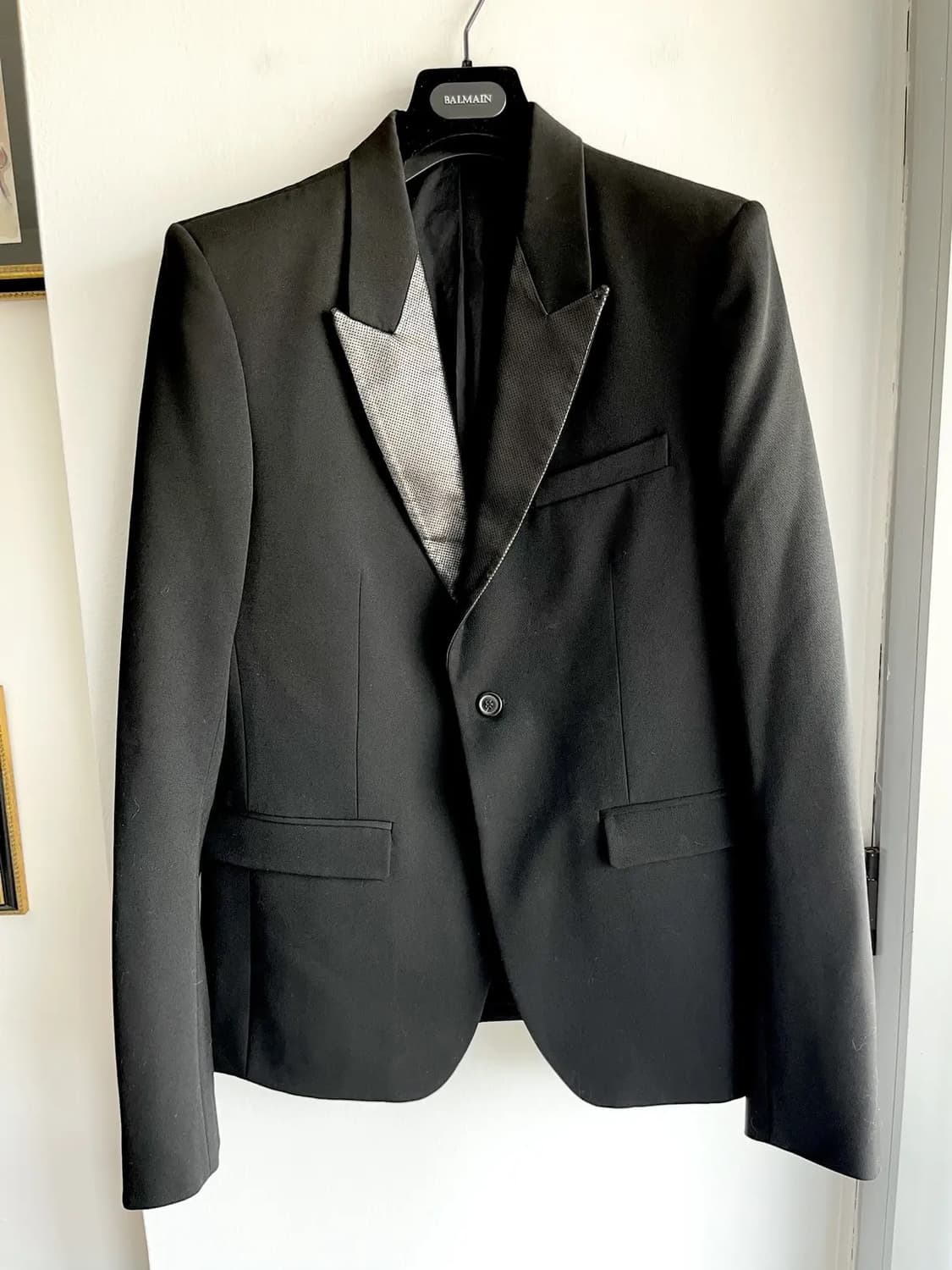 balmain leather lapel blazer 상품이미지1