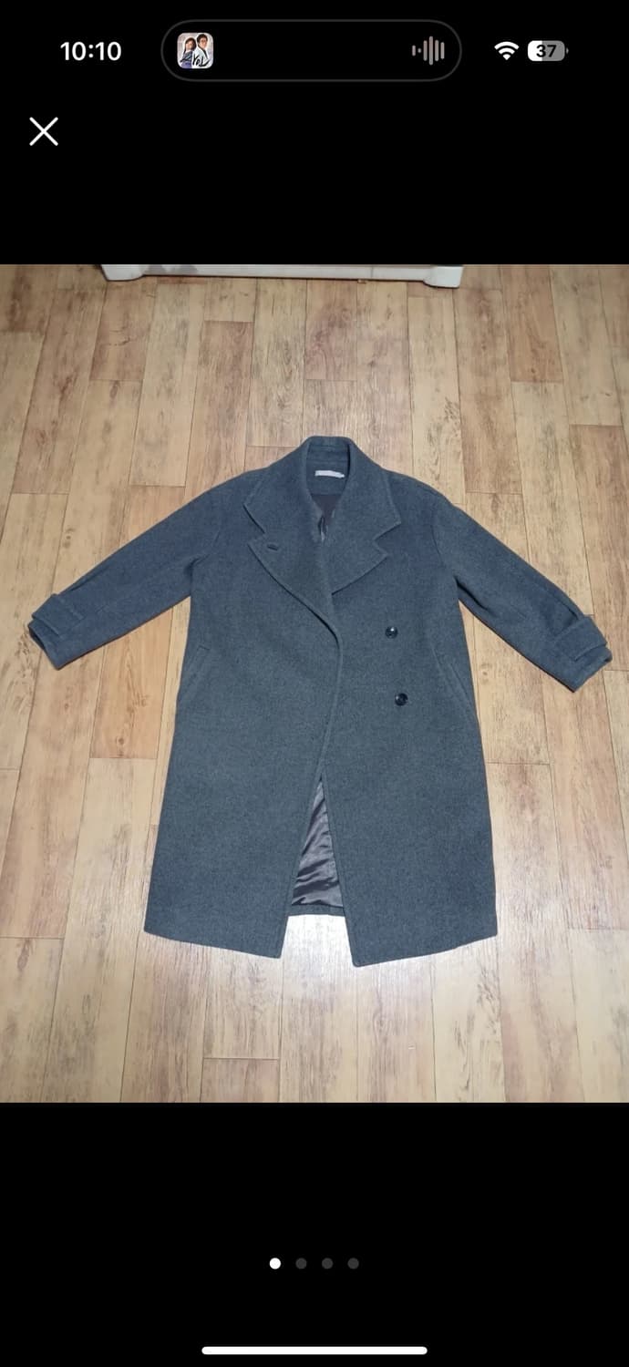 스테파넬 회색 울 코트 상품이미지1