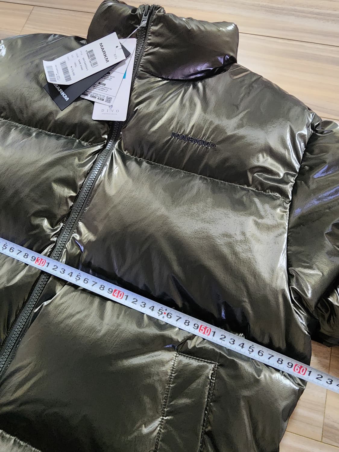 마크엠글로시덕다운패디점퍼다크카키L 상품이미지9