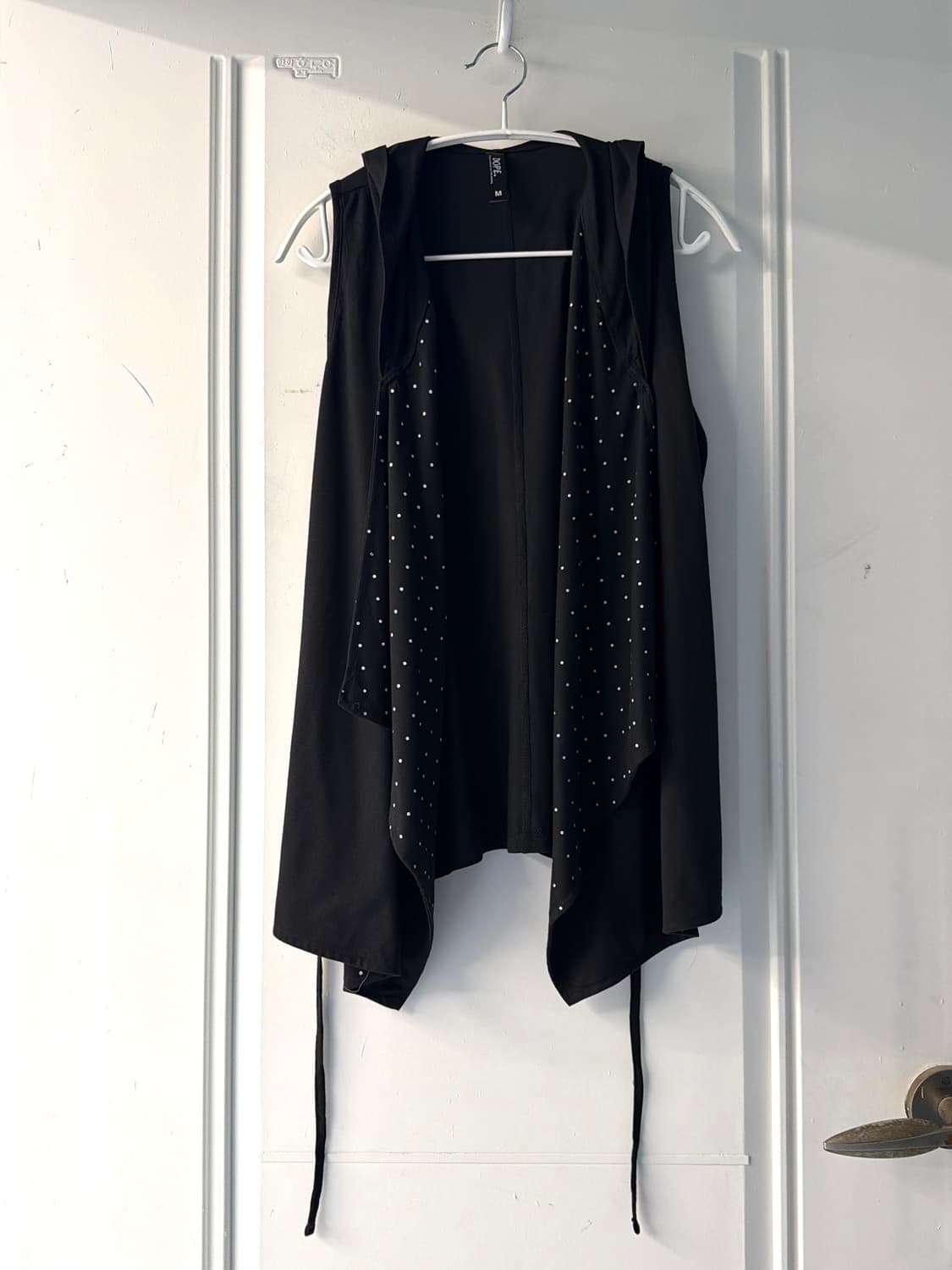 일본빈티지 도트 후드 베스트 상품이미지6