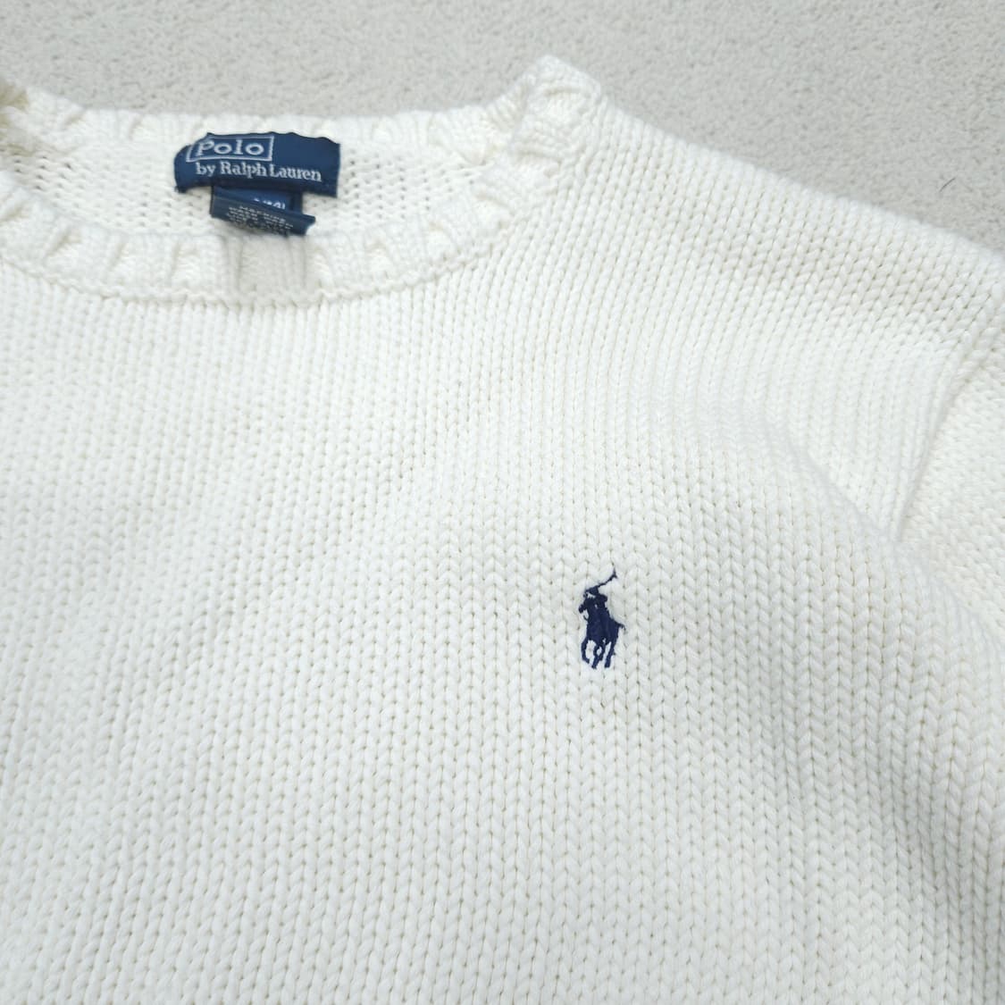 폴로 랄프 로렌 화이트 니트 M12/14 상품이미지3