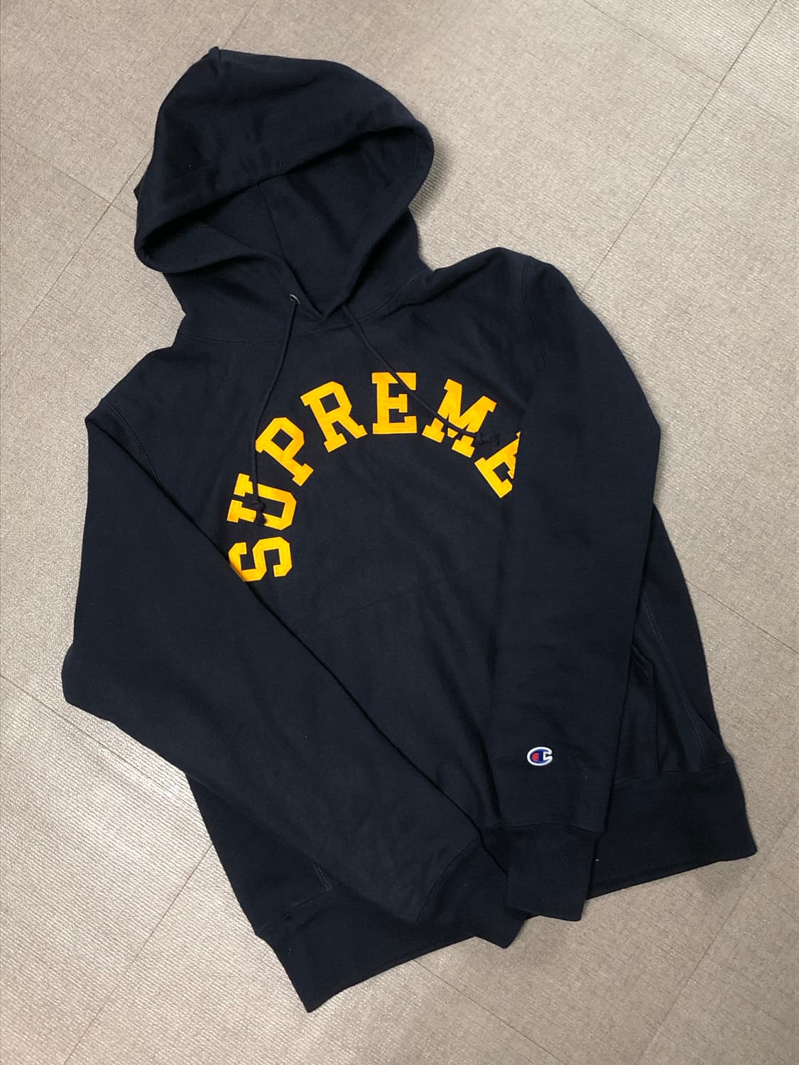 슈프림 x 챔피온 후드 스웨트셔츠 네이비 25ss 상품이미지1