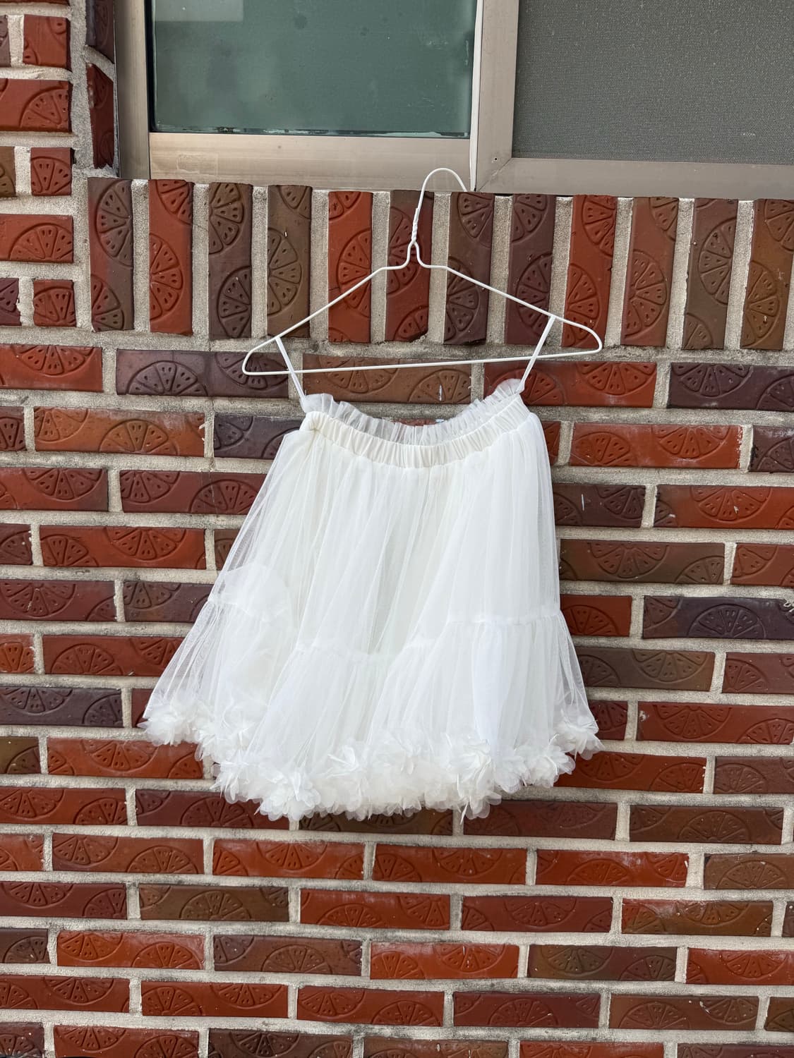 쎄무아듀 메쉬 퍼피 스커트 (화이트)ㅏ 상품이미지4