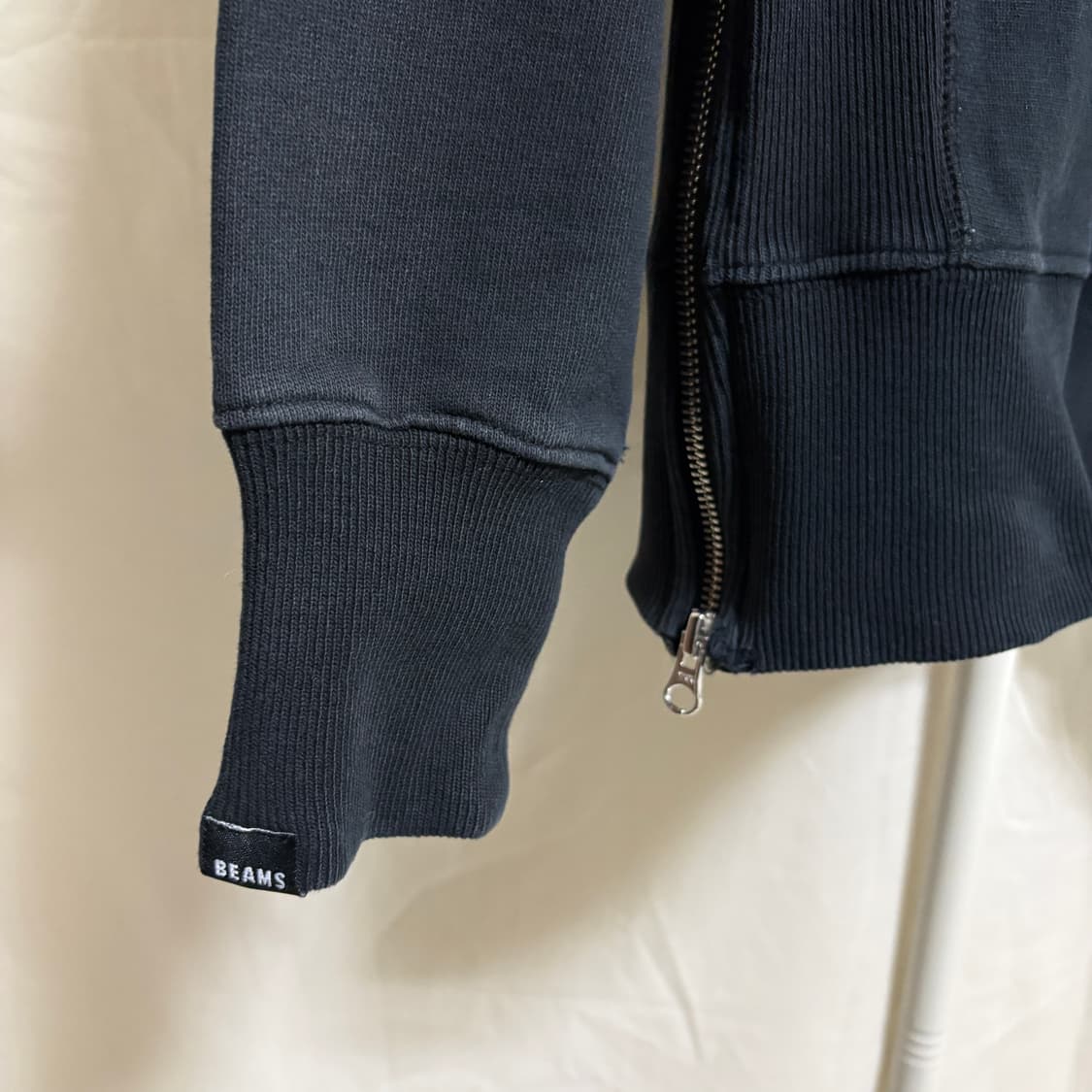 챔피온 X 빔즈 리버스위브 사이드집업 스웻셔츠 / 블랙, S 상품이미지6