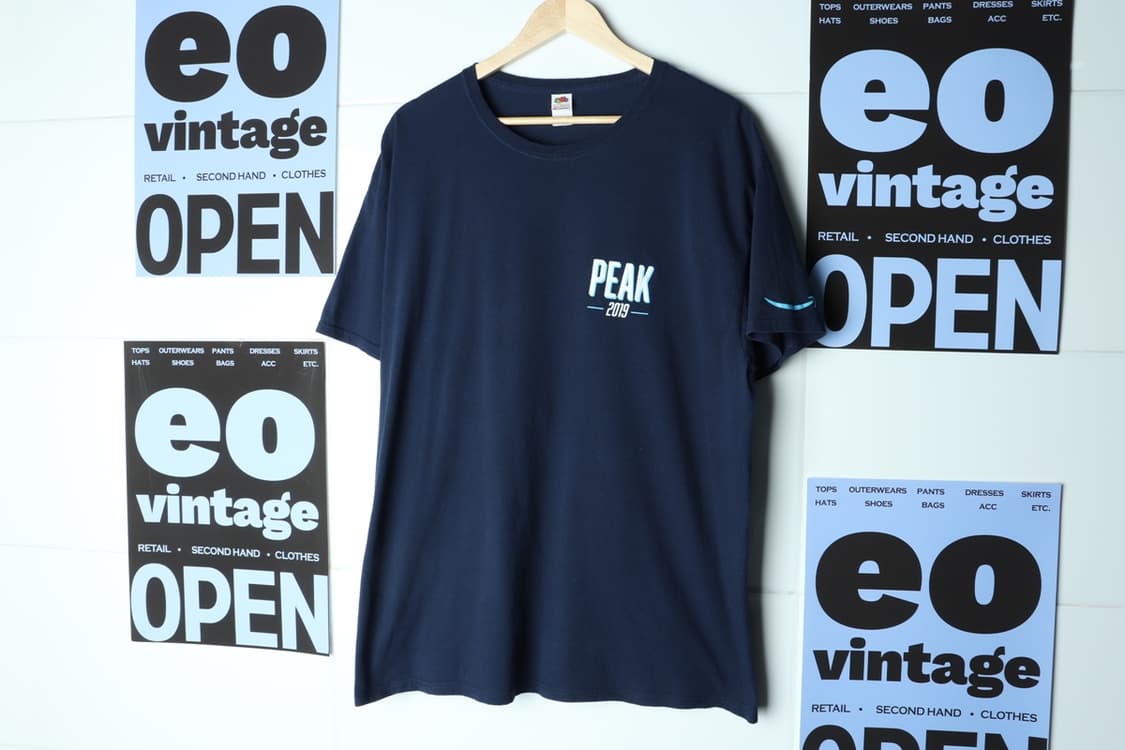 (XL-3XL) 프룻오브더룸 반팔 티셔츠 네이비 USA-H30054 상품이미지2