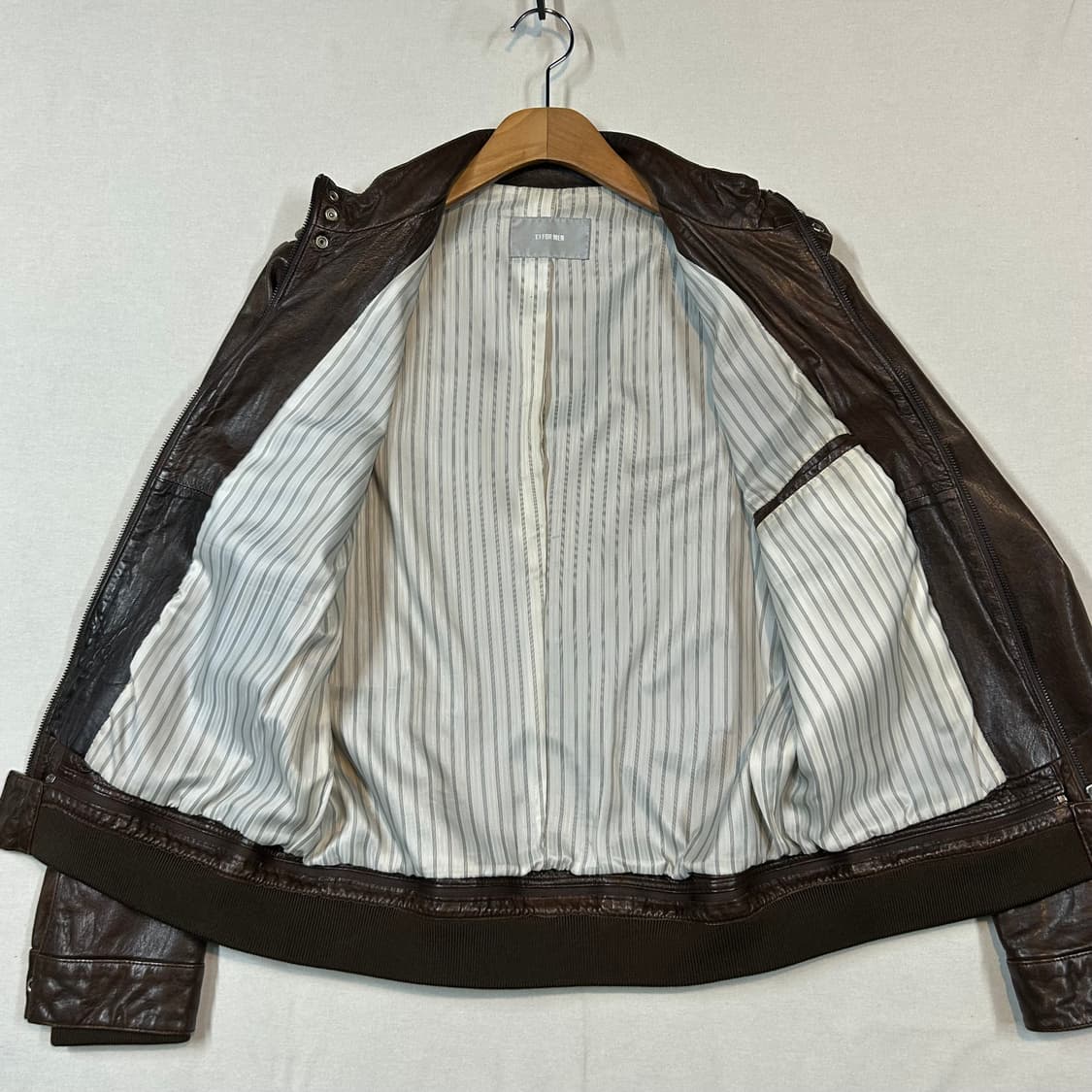 M) T.I FOR MEN 램스킨 레더 양가죽 자켓 브라운 상품이미지7