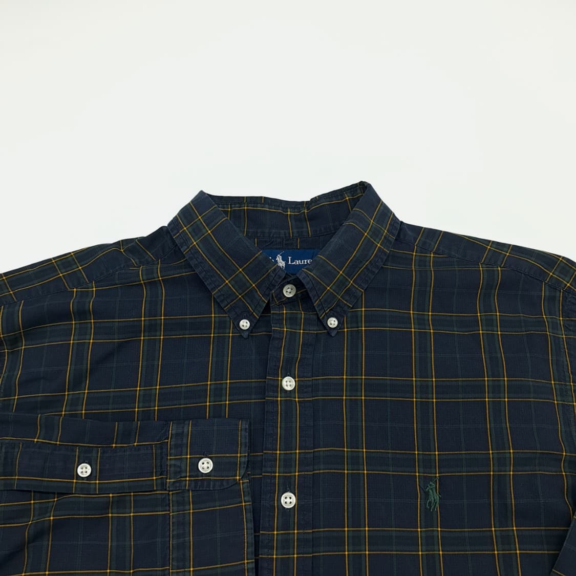 Cr628_XL 폴로 랄프로렌 모던블랙워치 타탄체크 긴팔 셔츠 상품이미지3