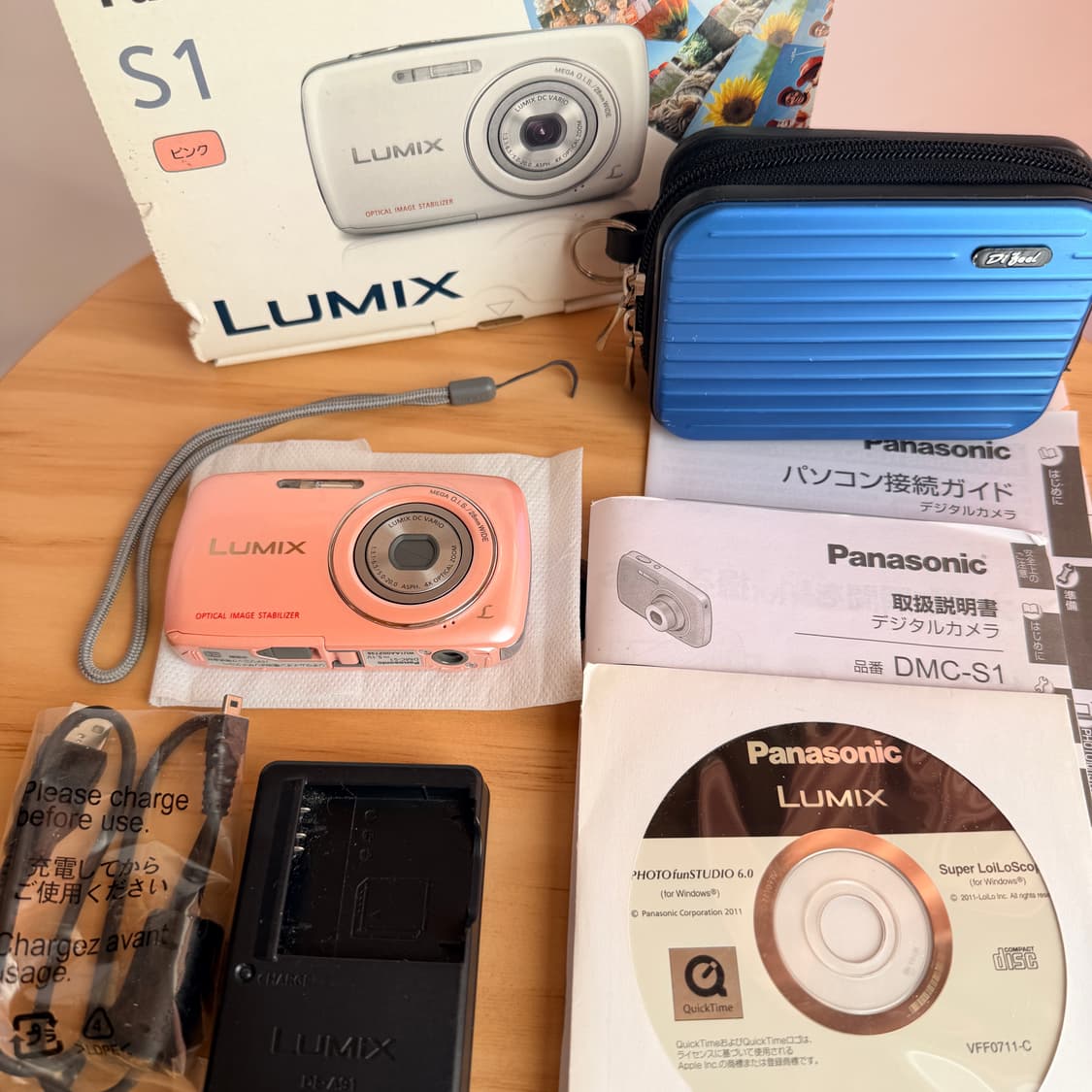🎀미품! 츄 디카🎀 파나소닉 루믹스 DMC-S1 딸기우유빛 상품이미지5