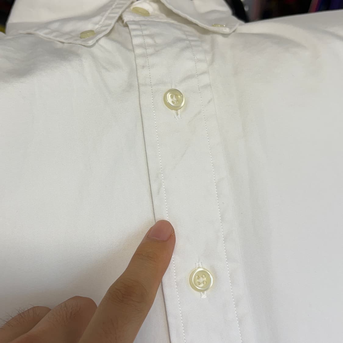 폴로 정품 화이트 클래식 포니 로고 포플린 셔츠 상품이미지9