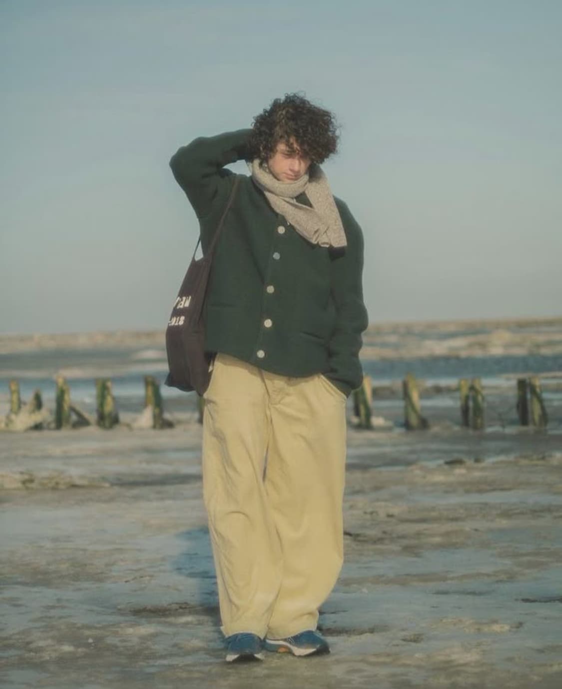 영국산 케리울른밀즈 멜란지 퓨어 울 가디건 40사이즈 상품이미지1