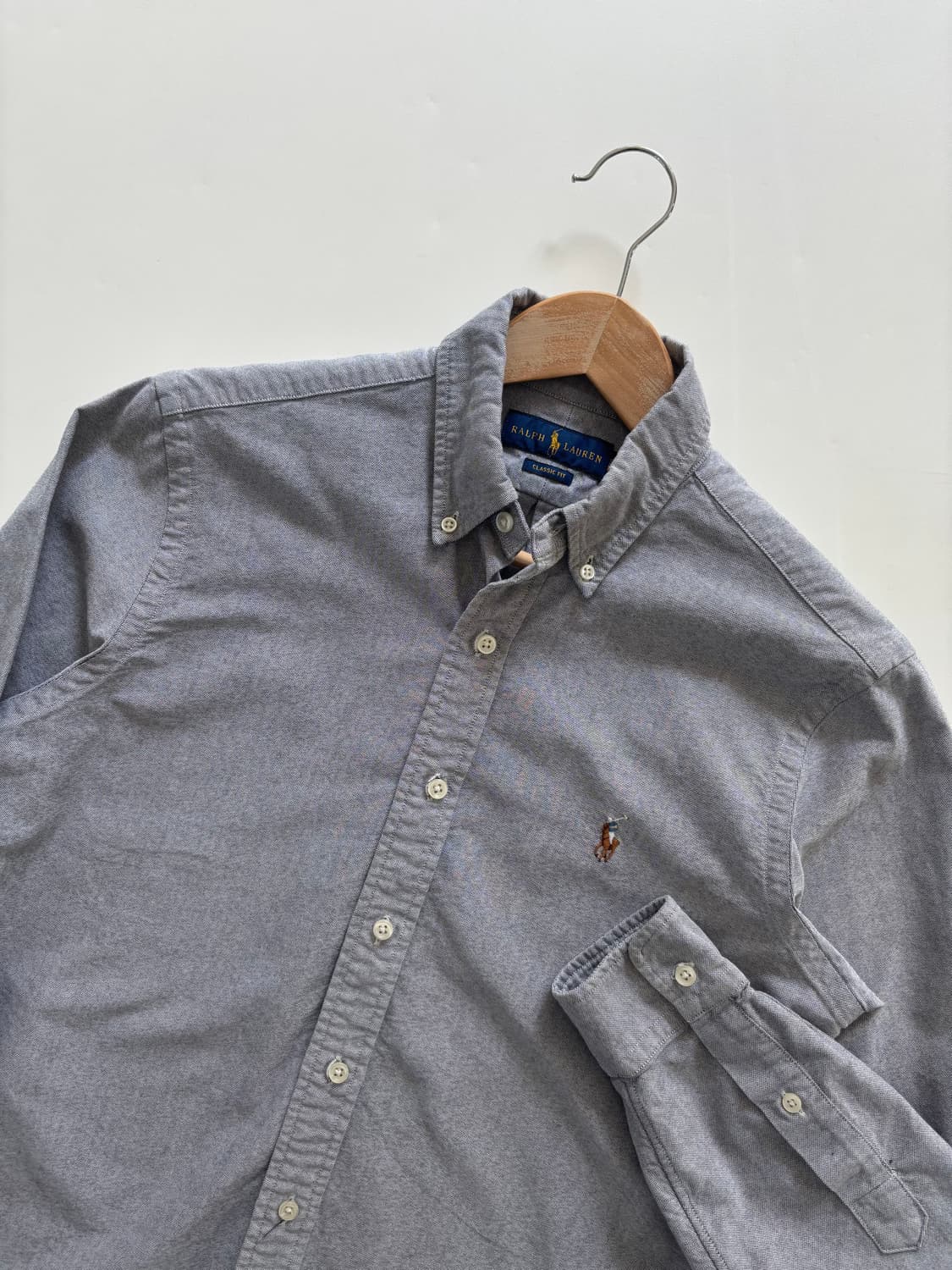 Polo 폴로 랄프로렌 QR신형 그레이 컬러 옥스포드 셔츠 상품이미지3