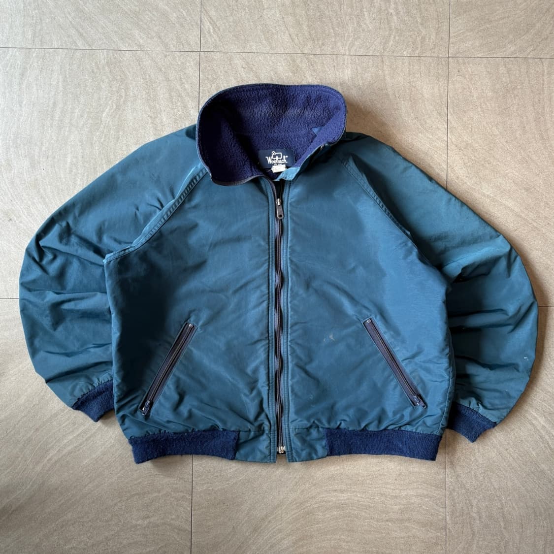 90년대 미국 생산 울리치 다크블루 웜업 자켓 상품이미지1