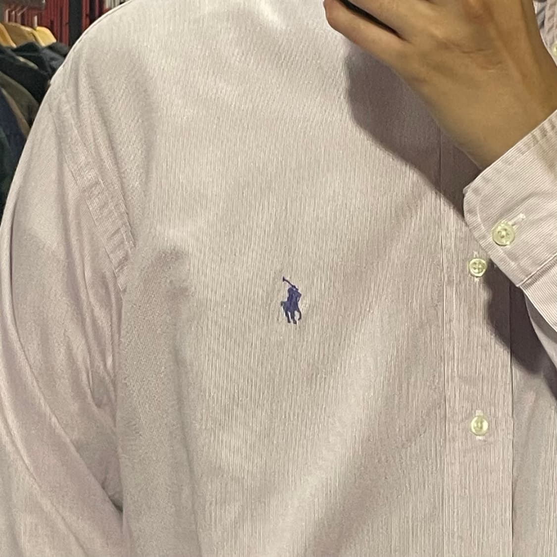 [IM] Polo 폴로 핑크 스트라이프 긴팔셔츠 상품이미지4