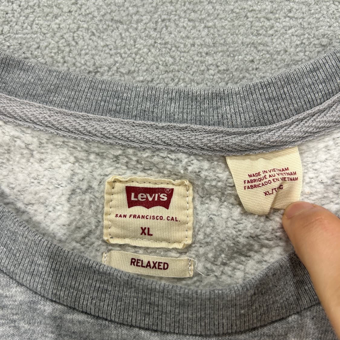 리바이스 그레이 기모 맨투맨  상품이미지2