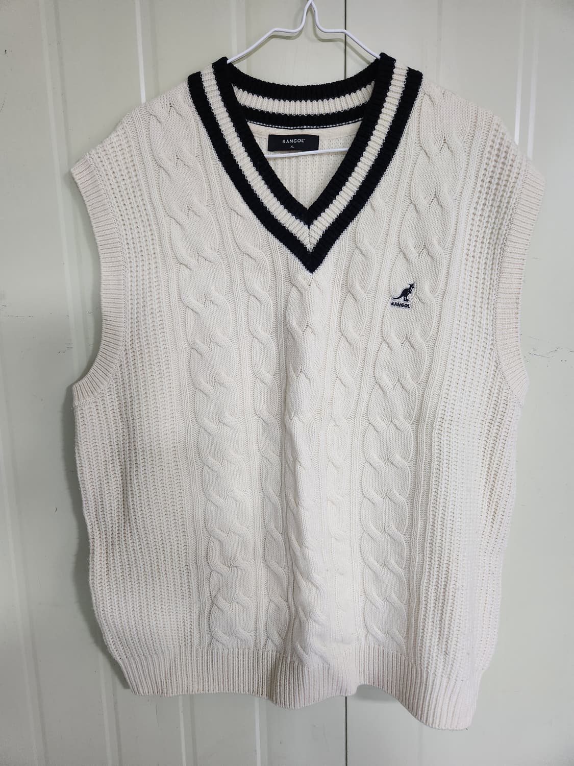 캉골 니트 베스트 아이보리 XL 상품이미지1