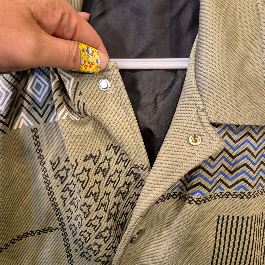 L 패턴나염 트러커자켓  상품이미지5