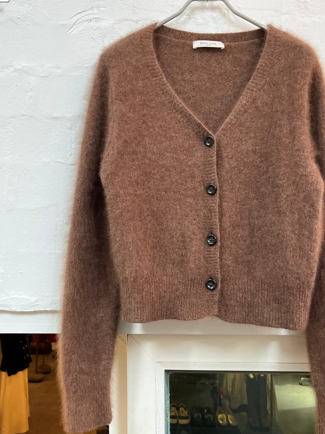 Demi-Luxe BEAMS 모헤어 브이넥 가디건 상품이미지4