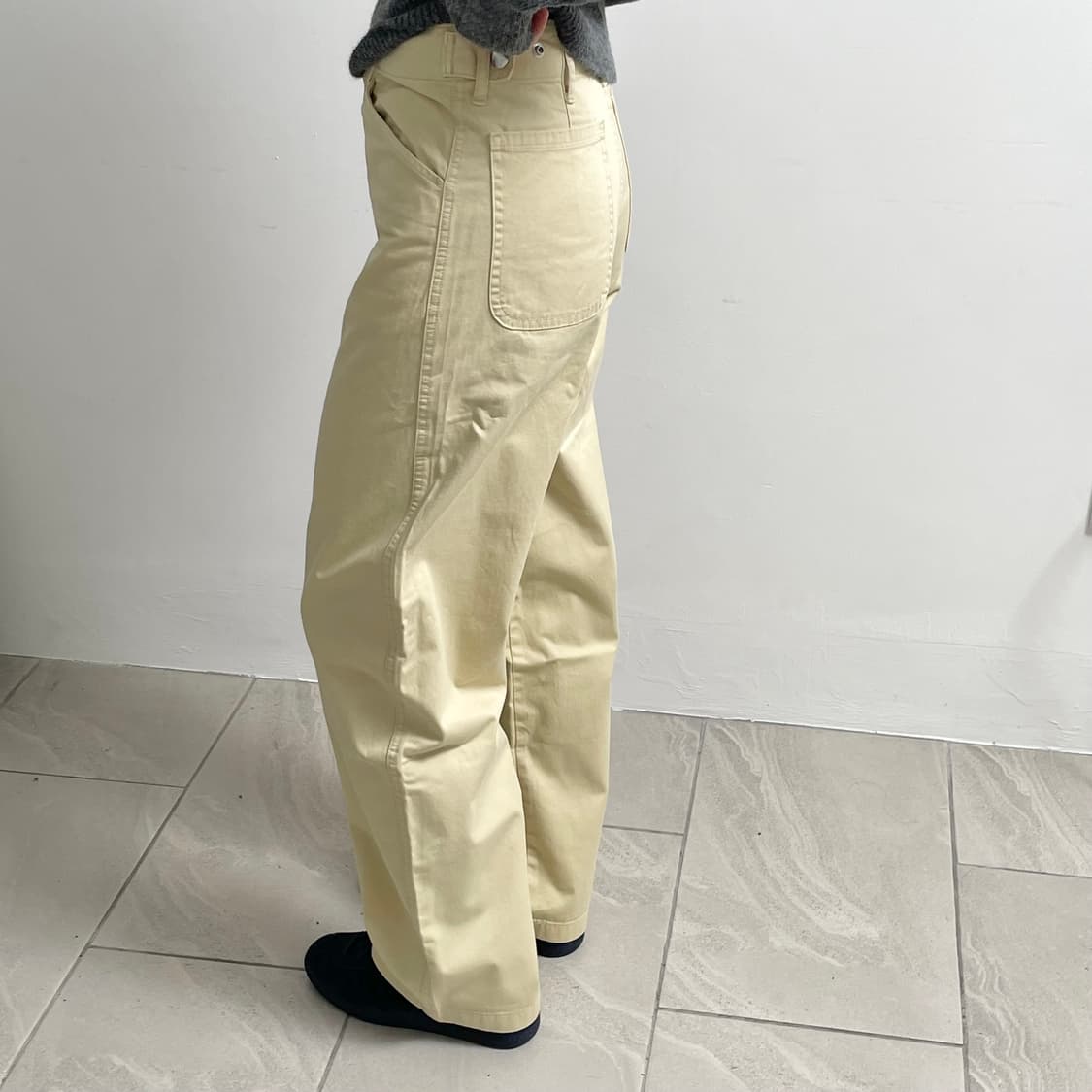 [새상품] uniqlo U 유니클로U 코튼 와이드팬츠 베이지 르메르 상품이미지7