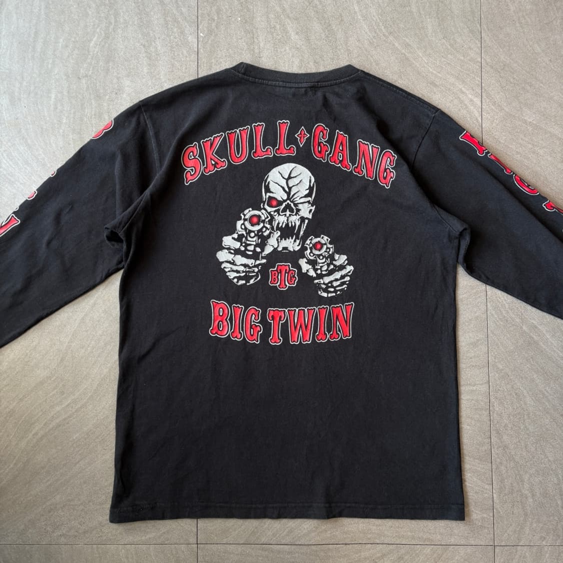 스컬 빅 트윈 블랙 롱 슬리브 상품이미지8
