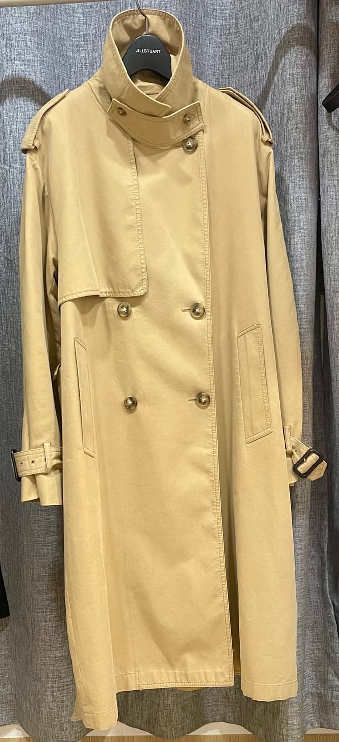 NILBY P 닐바이피 시그니처 볼륨 트렌치코트/베이지 숏기장 상품이미지3