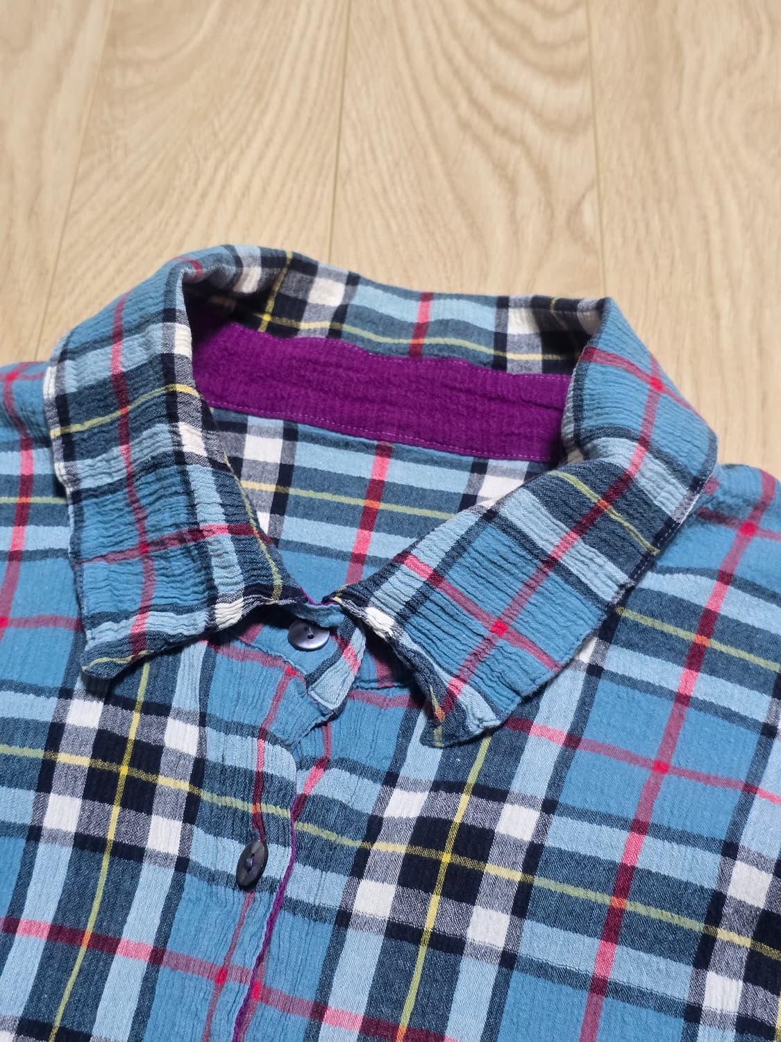 Tsumori Chisato 츠모리치사토 주름 체크 셔츠  상품이미지4