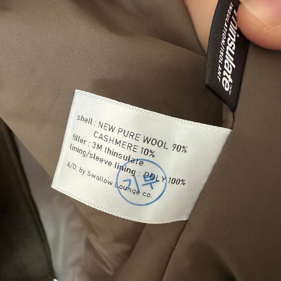 3 어나더오피스 캐시미어 혼방 롱코트 새상품 상품이미지8