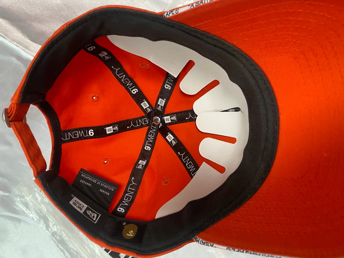 베이프x뉴에라 오렌지 볼캡 상품이미지4