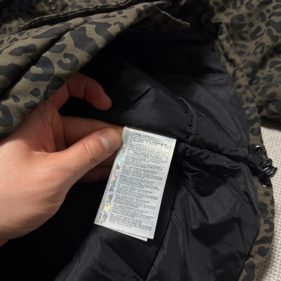 칼하트Wip  레오파드 트래퍼 파카 상품이미지4