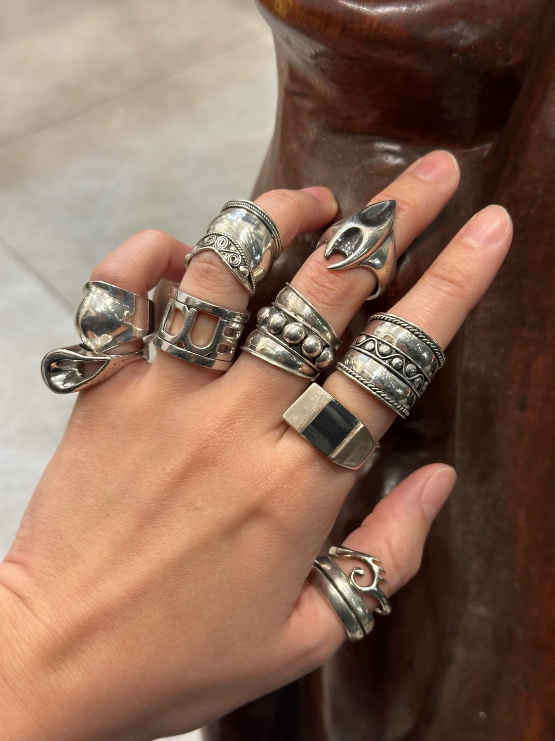 Vintage bold 925silver ring 상품이미지7