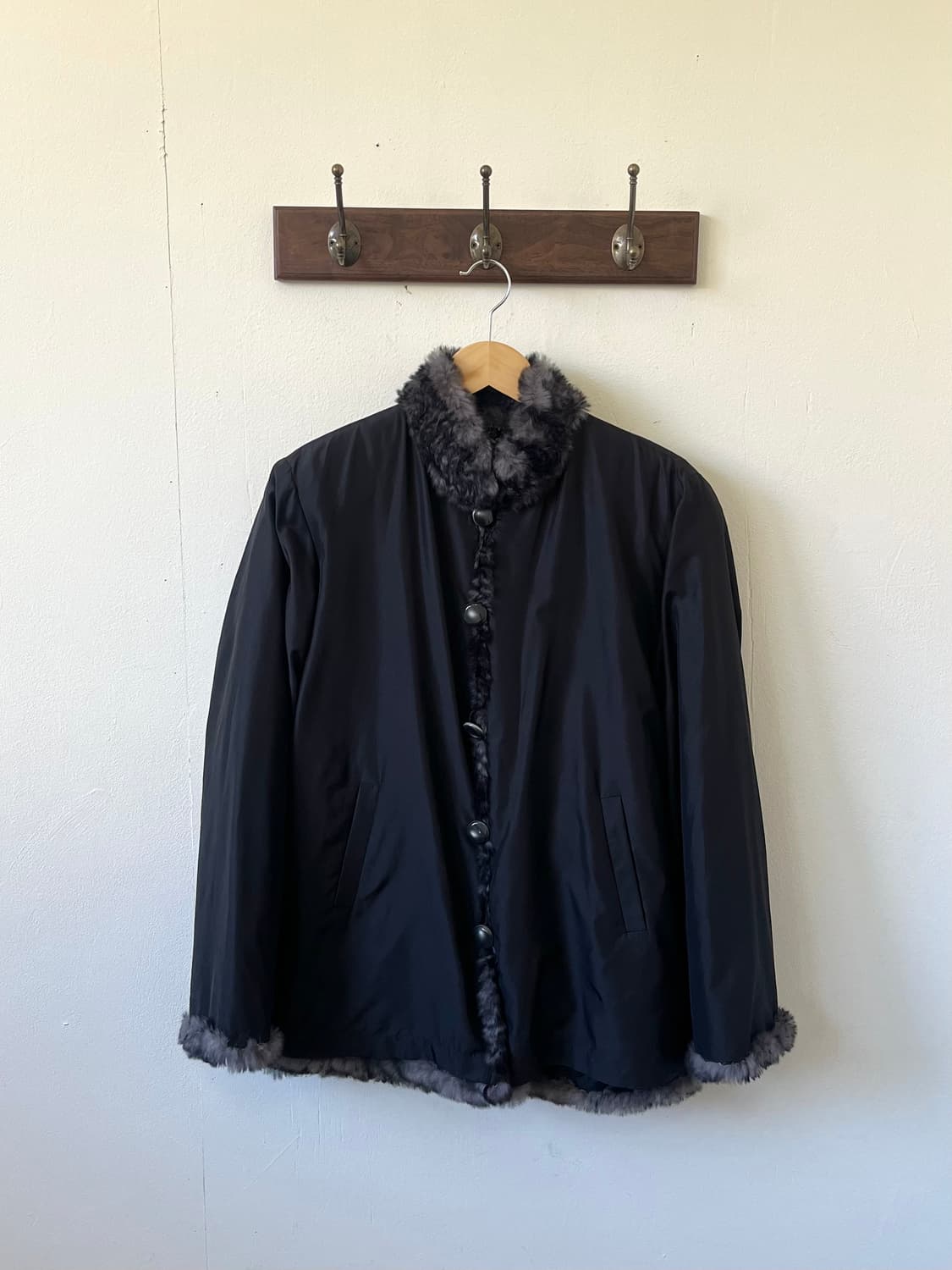 japan vtg 래빗 퍼 리버시블 자켓 상품이미지3