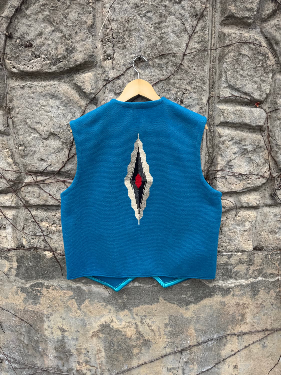 오르테가 핸드 우븐 울 네이티브 웨스턴 나바호 치마요 베스트 조끼 상품이미지2