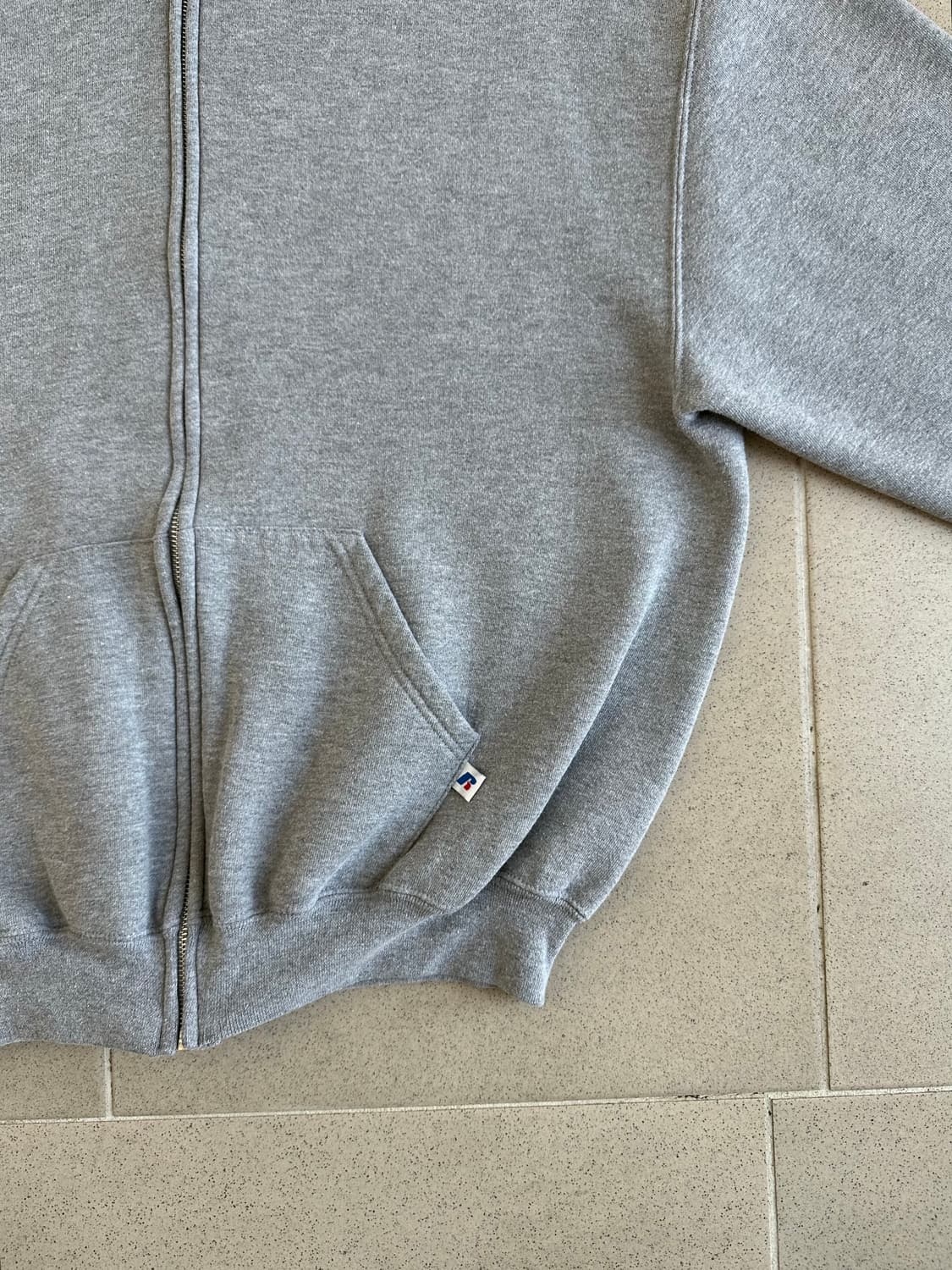 00s 빈티지 러셀 후드집업 그레이 L 상품이미지3