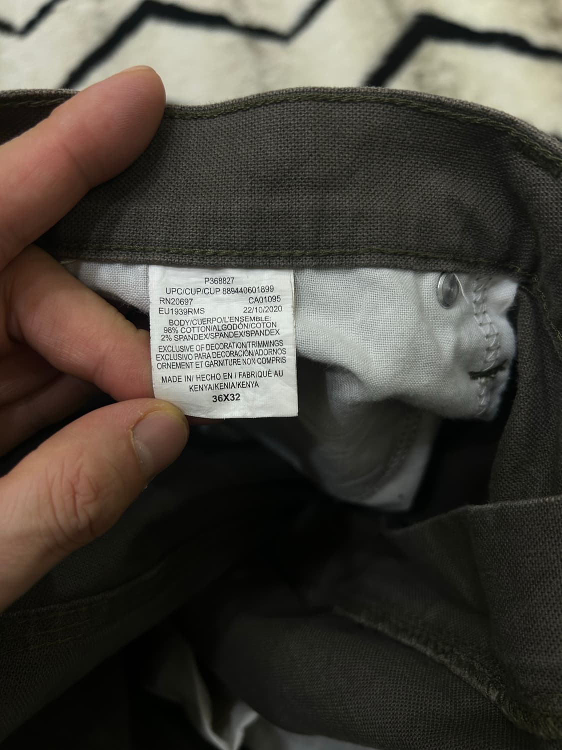 [36]디키즈 릴렉스드핏 1939 카펜더 팬츠/짙은카키 상품이미지4