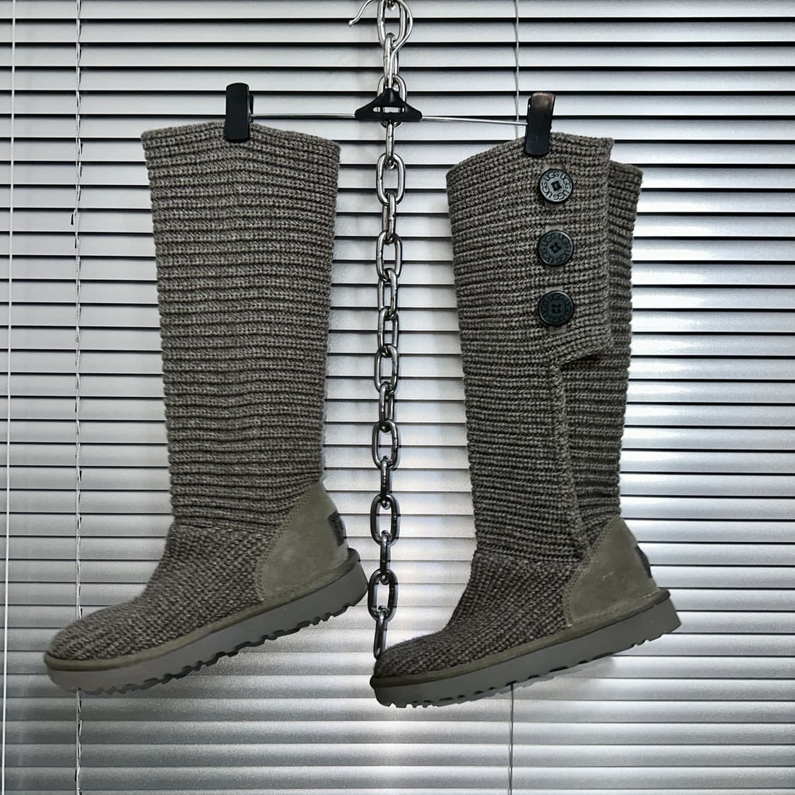 00s 그레이 니트 카디 어그 부츠 상품이미지3