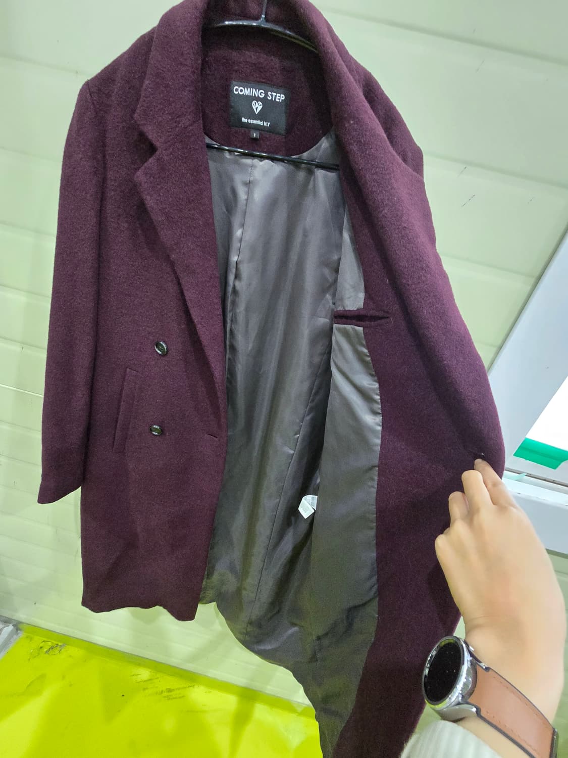 COMING STEP 울 혼방 더블 코트   상품이미지5