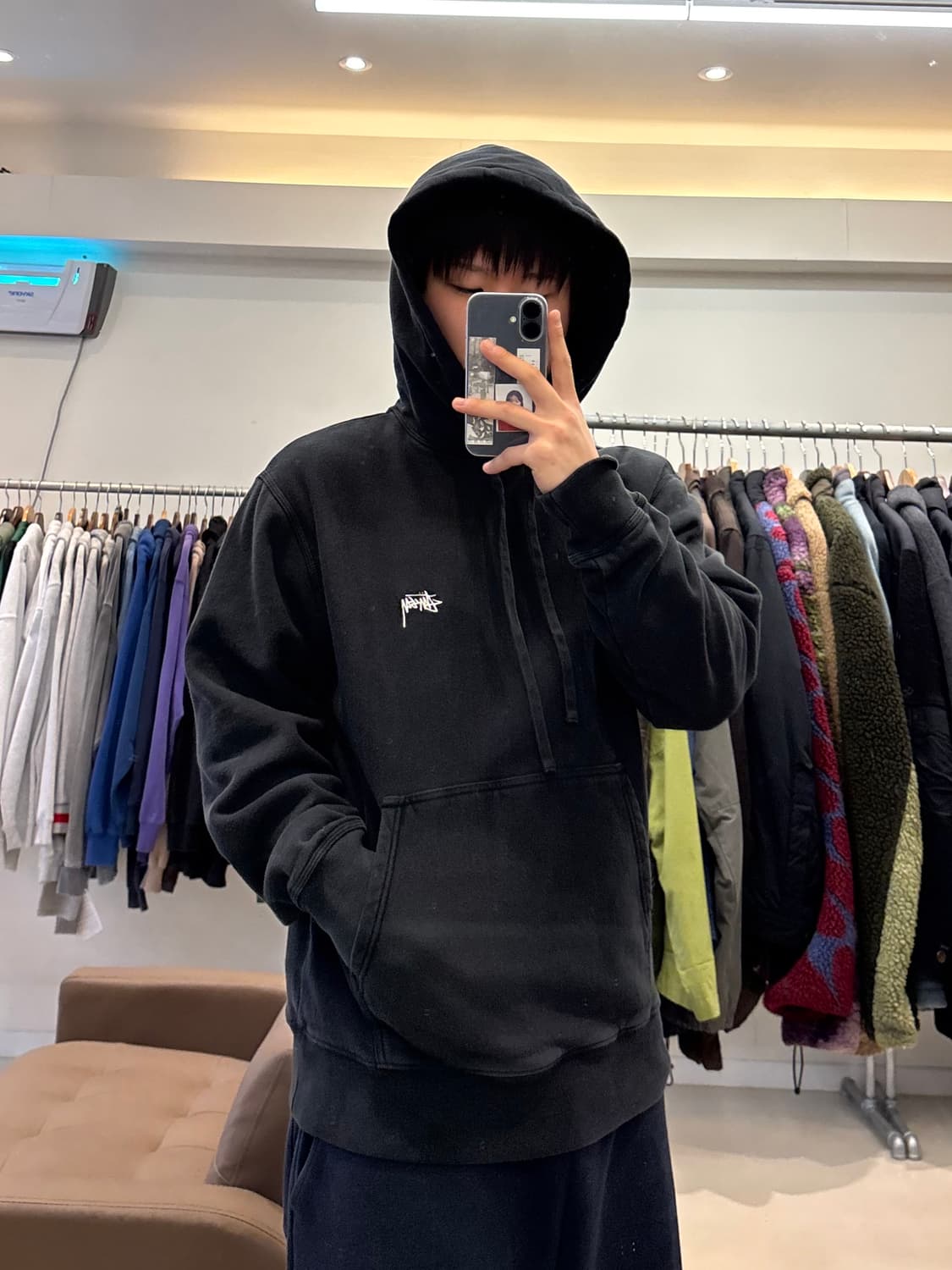 스투시 베이직 로고 후드티 상품이미지8