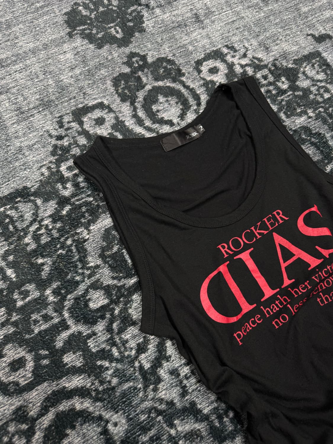 Rubik 00s red skull shirring sleeveless 상품이미지2