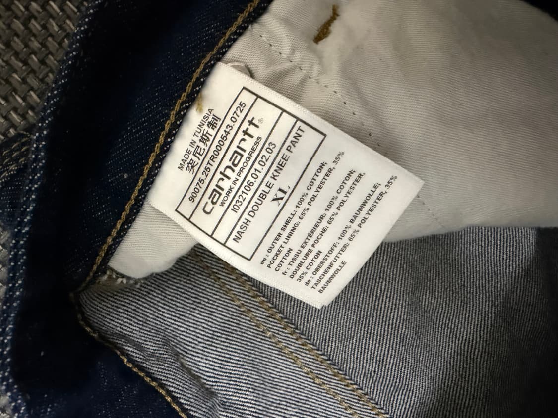 칼하트윕 블루 더블니 팬츠 XL 상품이미지4