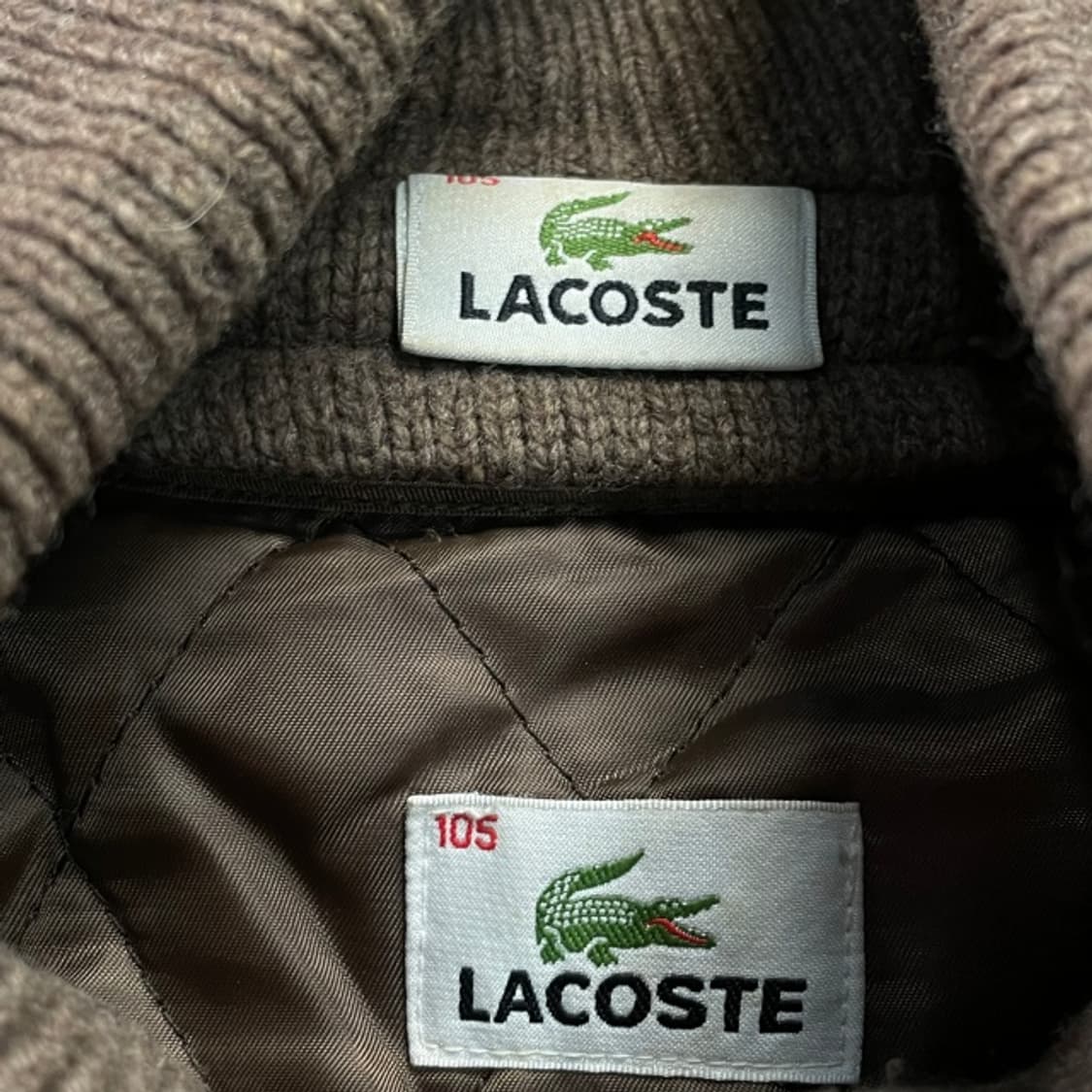 105 라코스테 누빔 니트 집업 상품이미지3