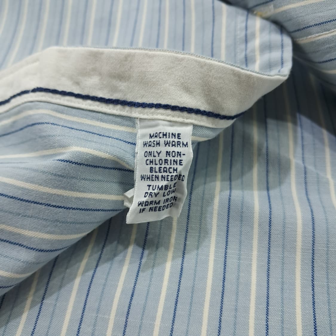 CN821 L 폴로 랄프로렌 베이비블루 올드스쿨 스트라이프 셔츠 남방 상품이미지7