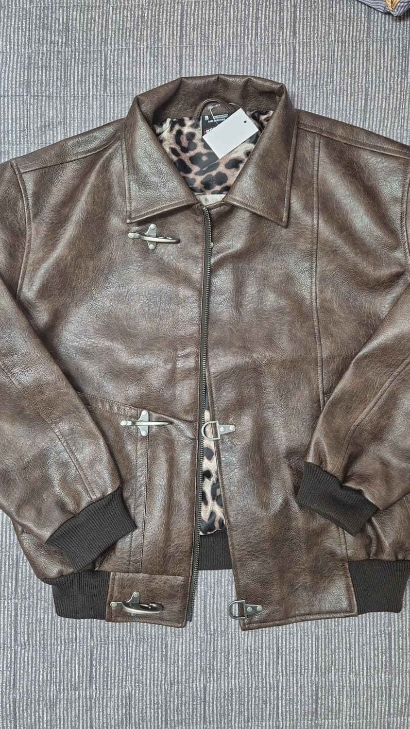 Belvet Leopard Lined Fireman Jacket 상품이미지3