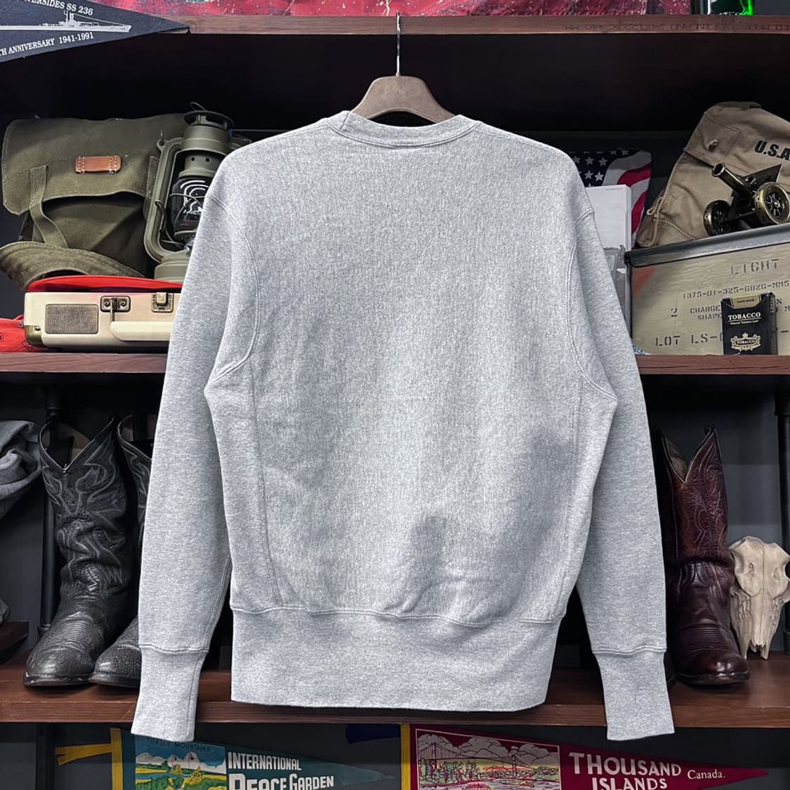 90s LEE 크로스 그레인 프린팅 리버스위브 스웻 맨투맨 상품이미지2