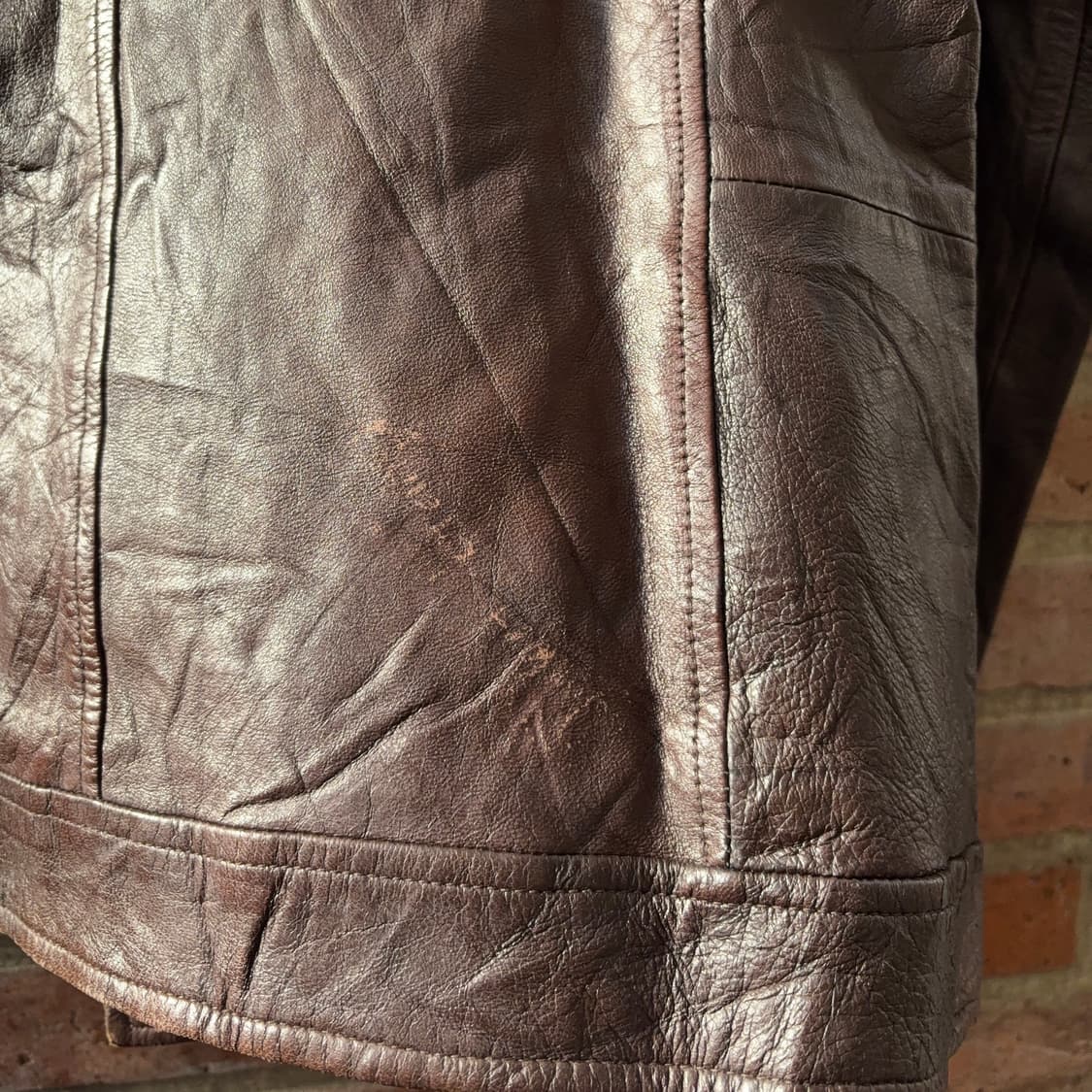 백넘버 Back Number 브라운 양가죽 필드 레더 자켓  상품이미지5