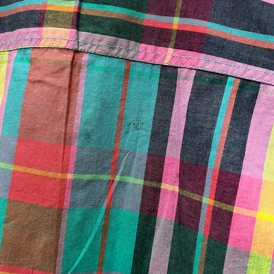 90s Lee 리 쌍방울 멀티컬러 반팔 체크 셔츠 남방 L 상품이미지6