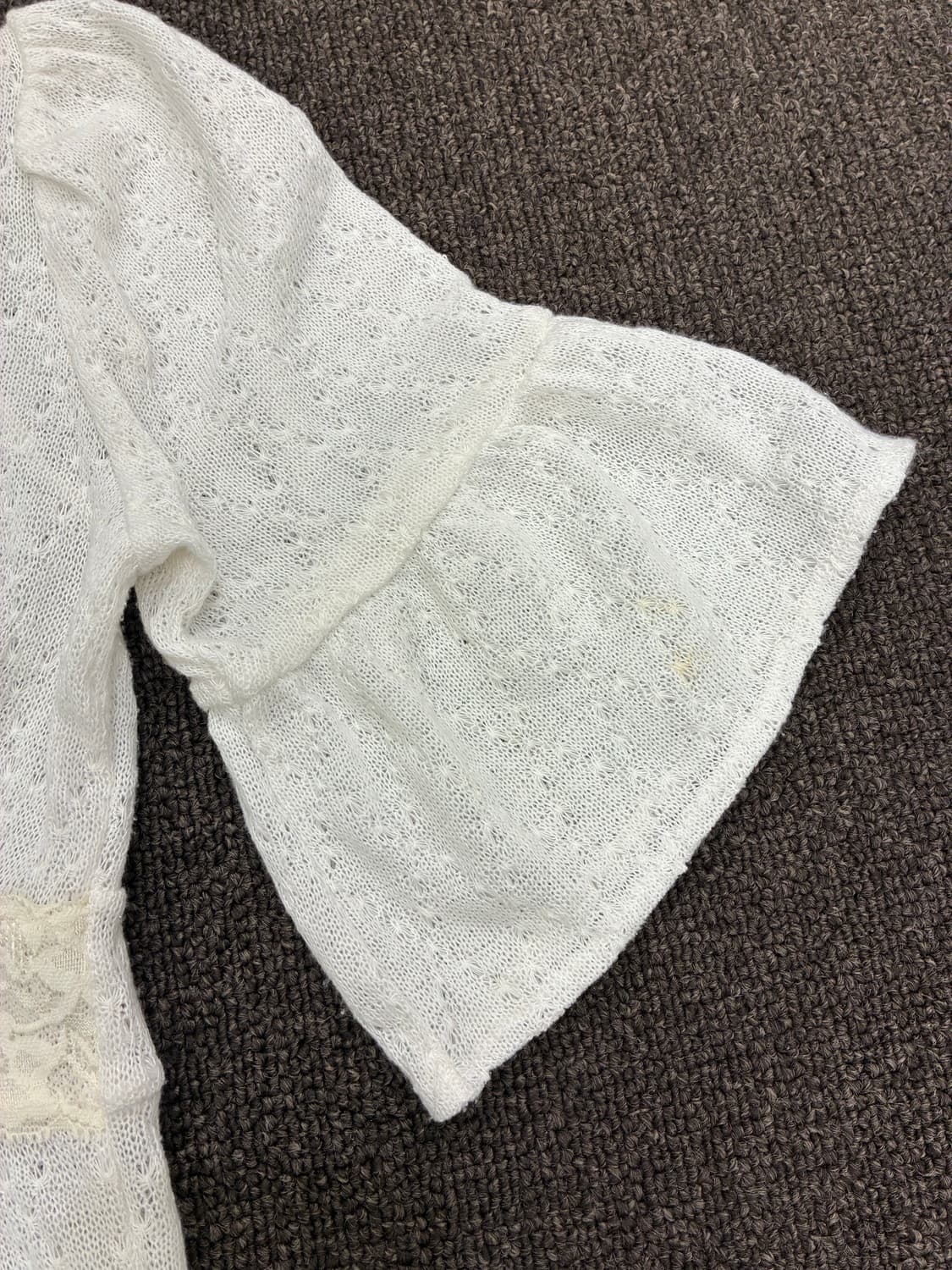 M)Japanese vintage 여성 레이스 디테일 니트 가디건 상품이미지4