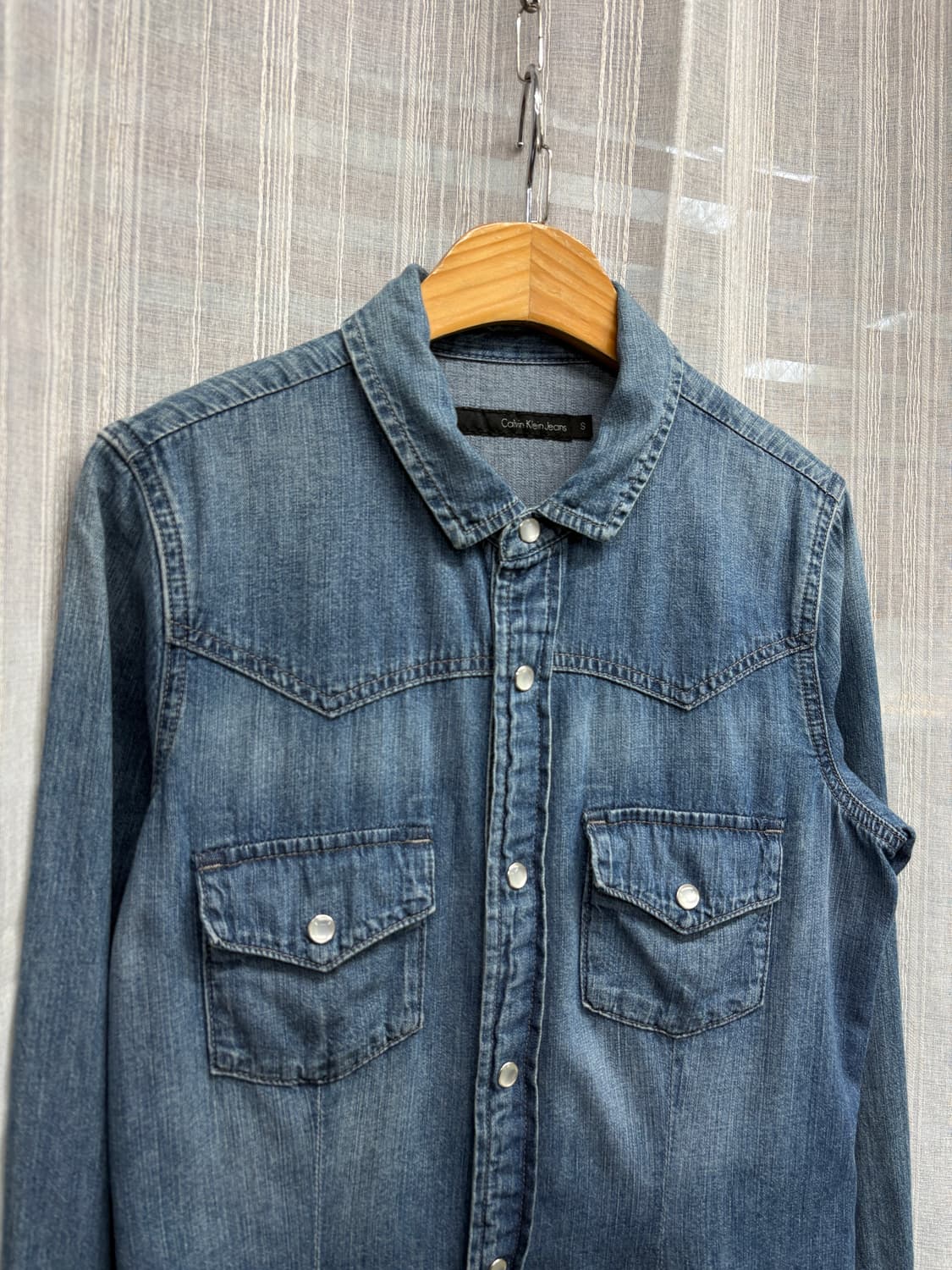 Ck 캘빈클라인 웨스턴 중청 데님 청셔츠 Calvin Klein Deni 상품이미지2