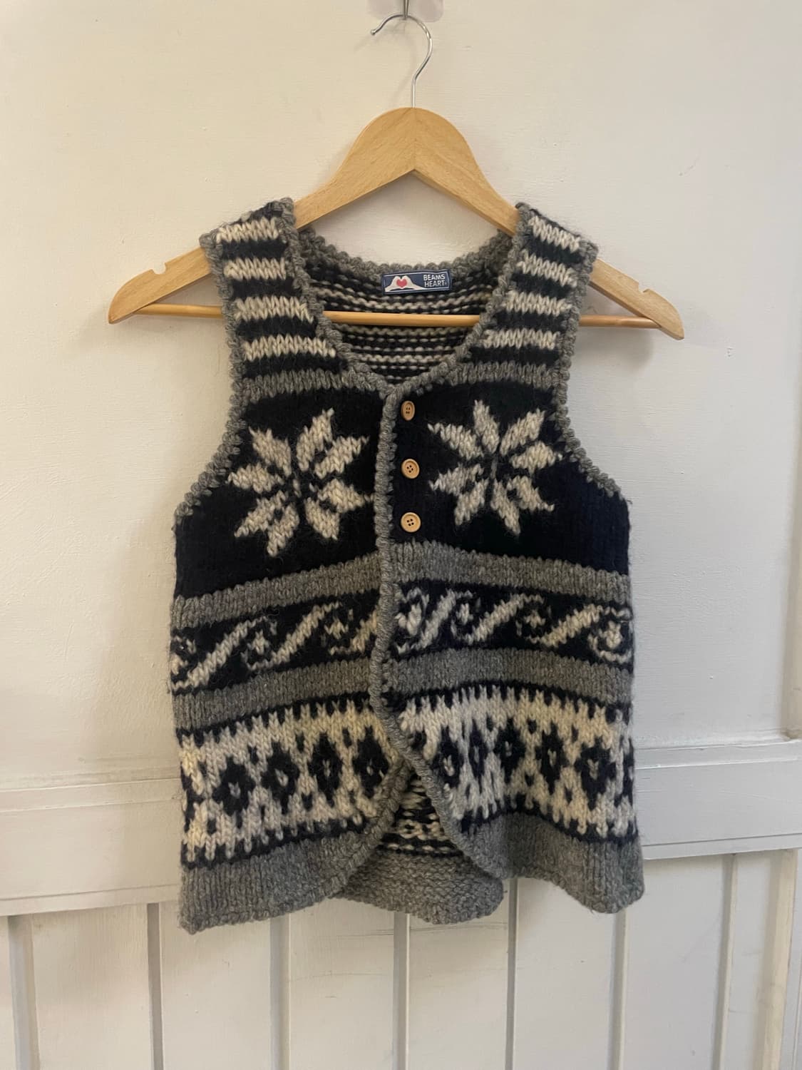 BEAMS nordic pettern knit vest 상품이미지3