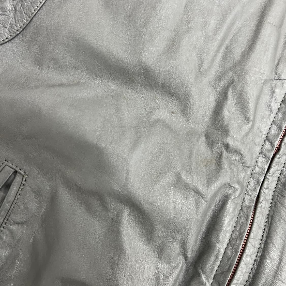 VTG 빈티지 그레이 레더 자켓 42 상품이미지10