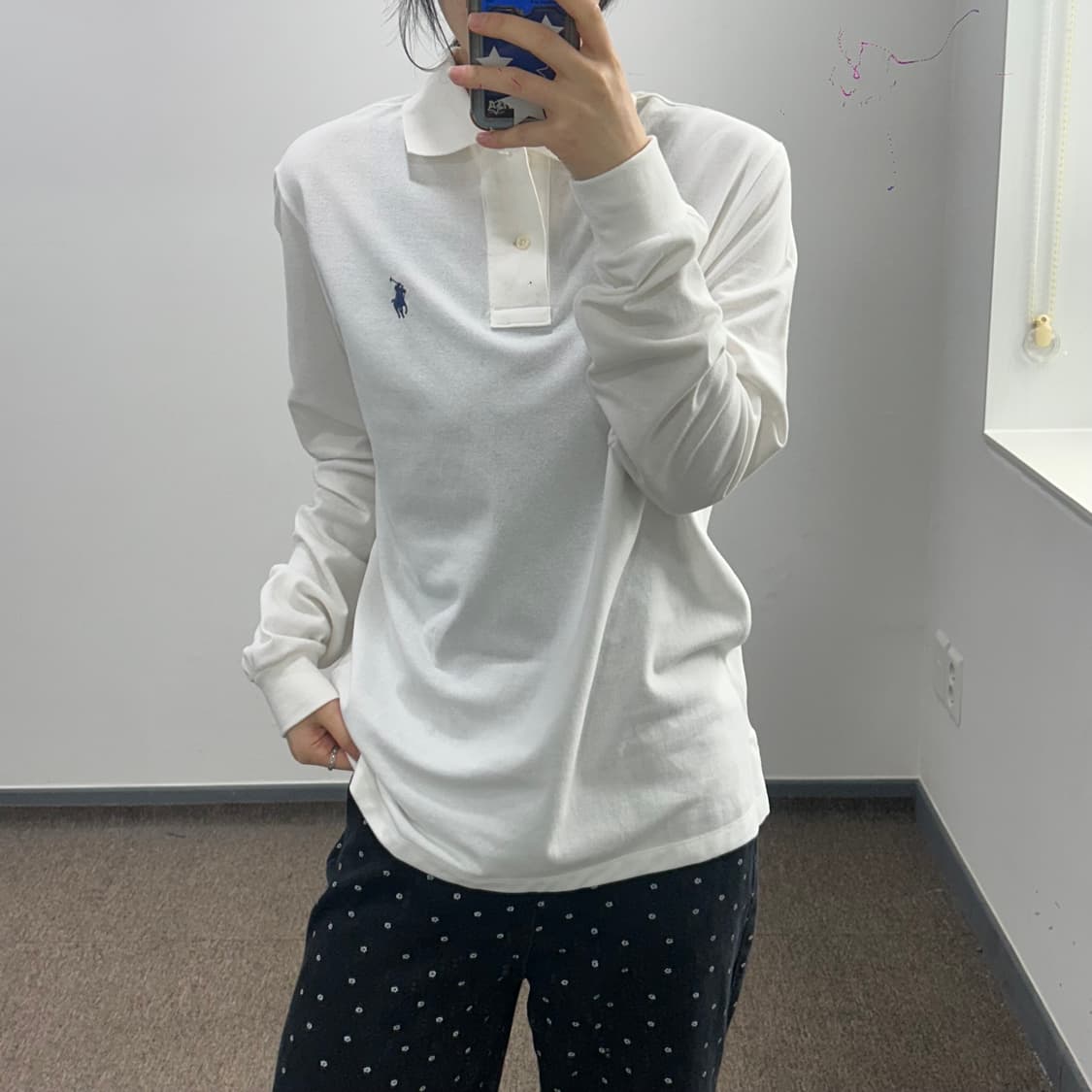 Polo 네이비 포니 아이보리 카라티 상품이미지1