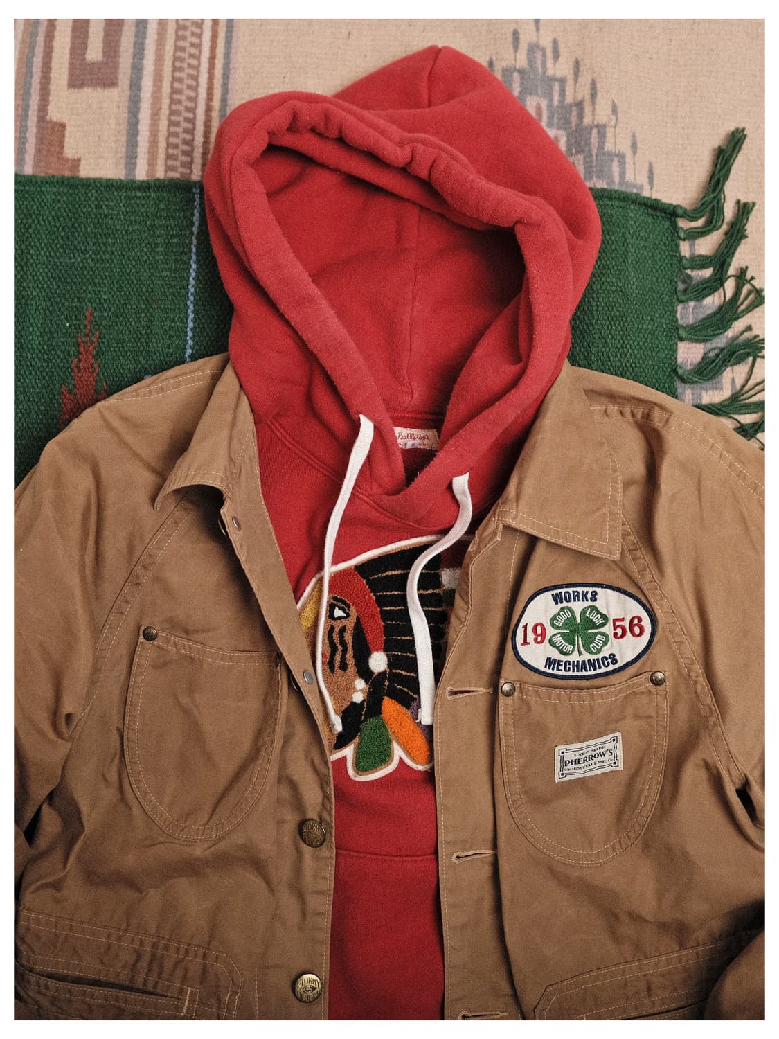 리얼맥코이 인디언 패치 헤비 스웻 후디 36사이즈 (추천 44-55) 상품이미지3